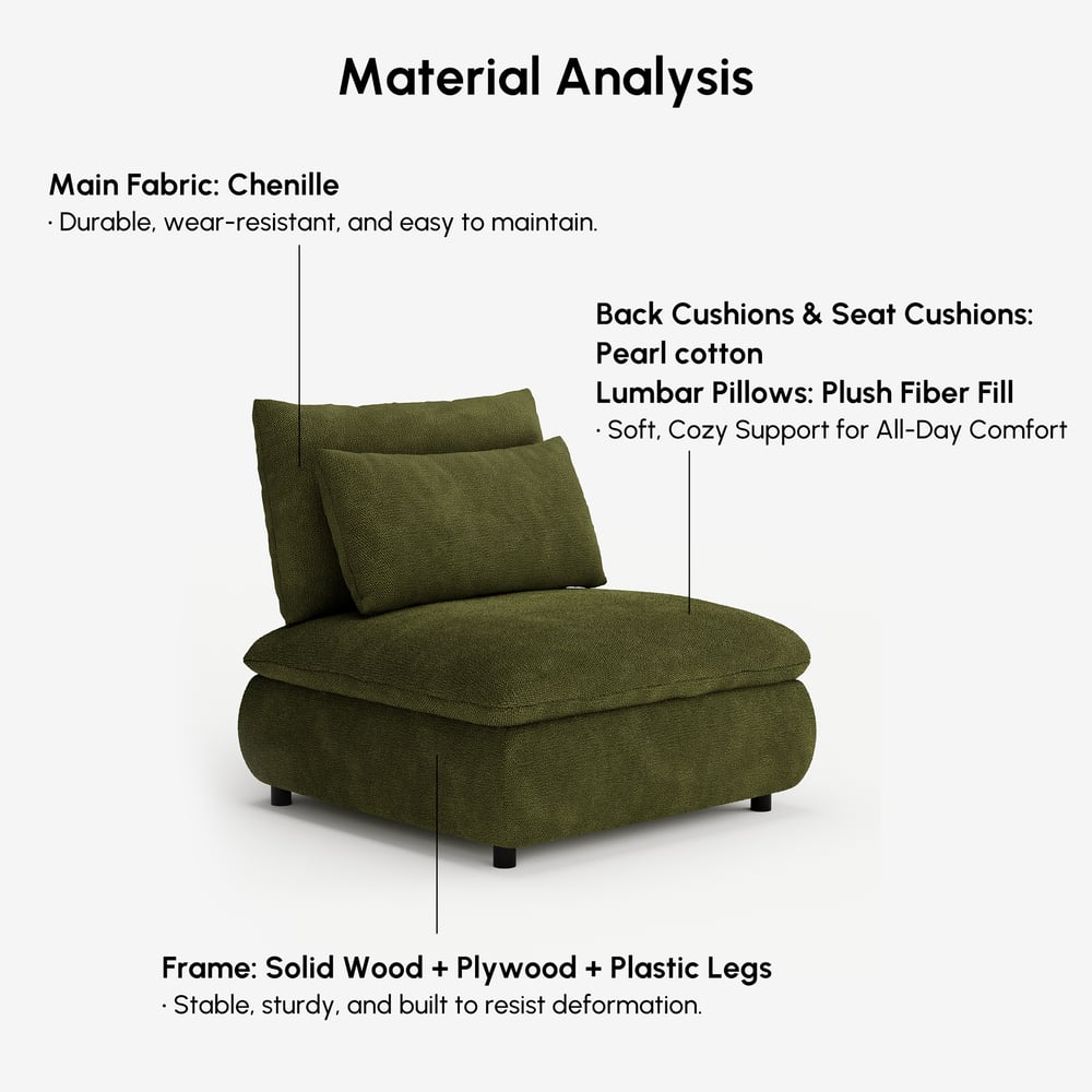 36" Chenille Slipper Accent Chair with Hidden Storage & Removable Backrest window image