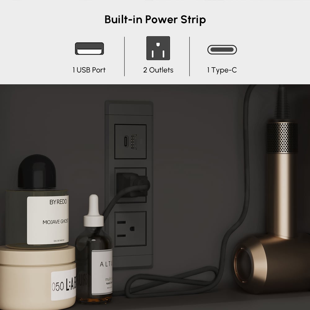 47" Modern Wall-mounted LED Bathroom Medicine Cabinet Vanity Mirror with Storage window image