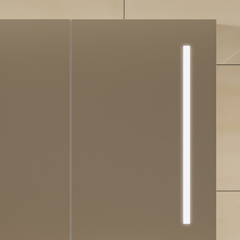 150cm LED Bathroom Medicine Cabinet with Anti-Fog, Dimmable Tri-Color Lighting window image