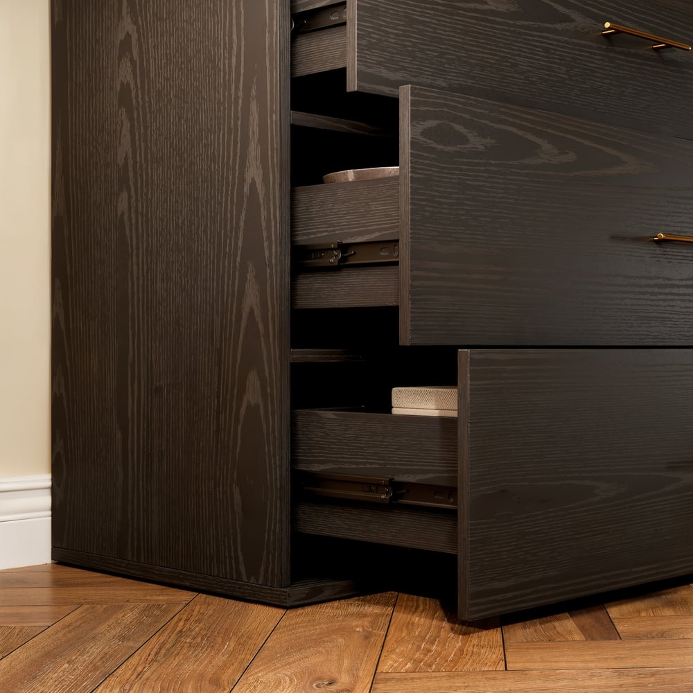 Arune 63" TV Stand with 6 Drawers Storage Chests window image