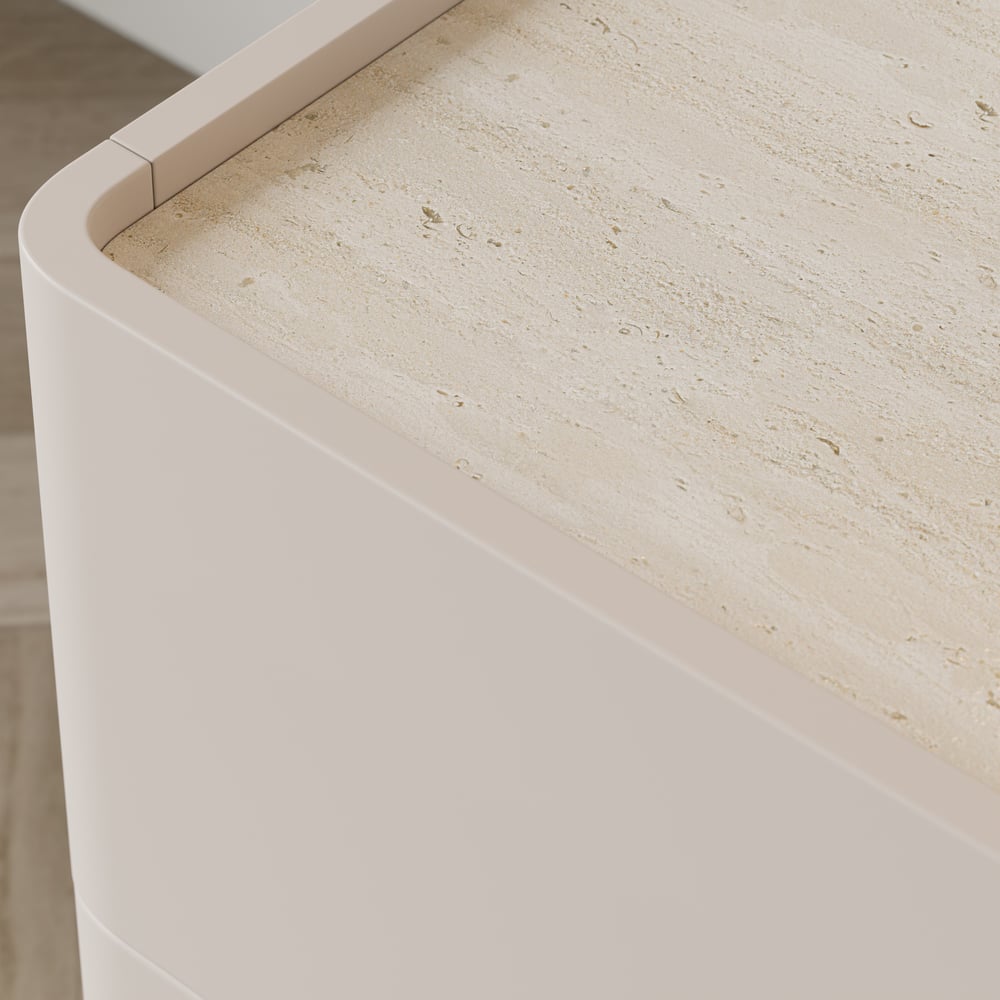 20" Smart 2-Drawer Nightstand with Sintered Stone Top & Charging Station window image