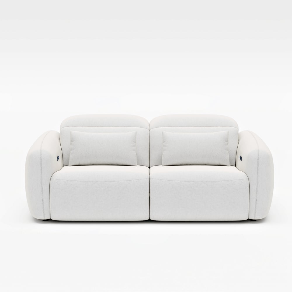 Canapé inclinable électrique zéro gravité en chenille de 227 cm avec oreillers image de fenêtre