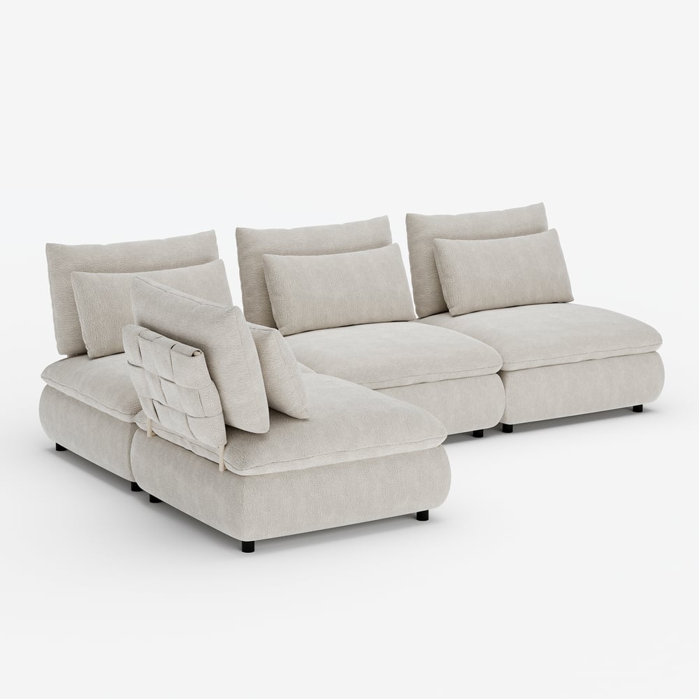 91cm Chenille Slipper Accent Chair with Hidden Storage & Removable Backrest window image