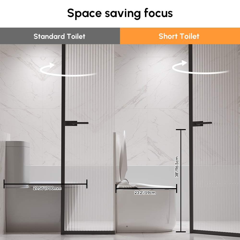 Fitro H3 Compact Smart Bidet Toilet with Tank Auto-Open Lid Foam Shield, cUPC & ETL window image