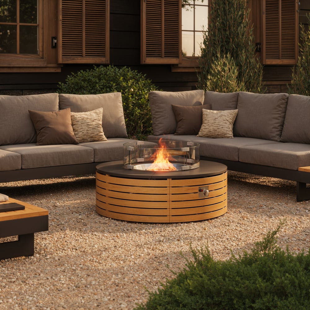 Axis 19.5" Round All-Weather Fire Pit Table window image