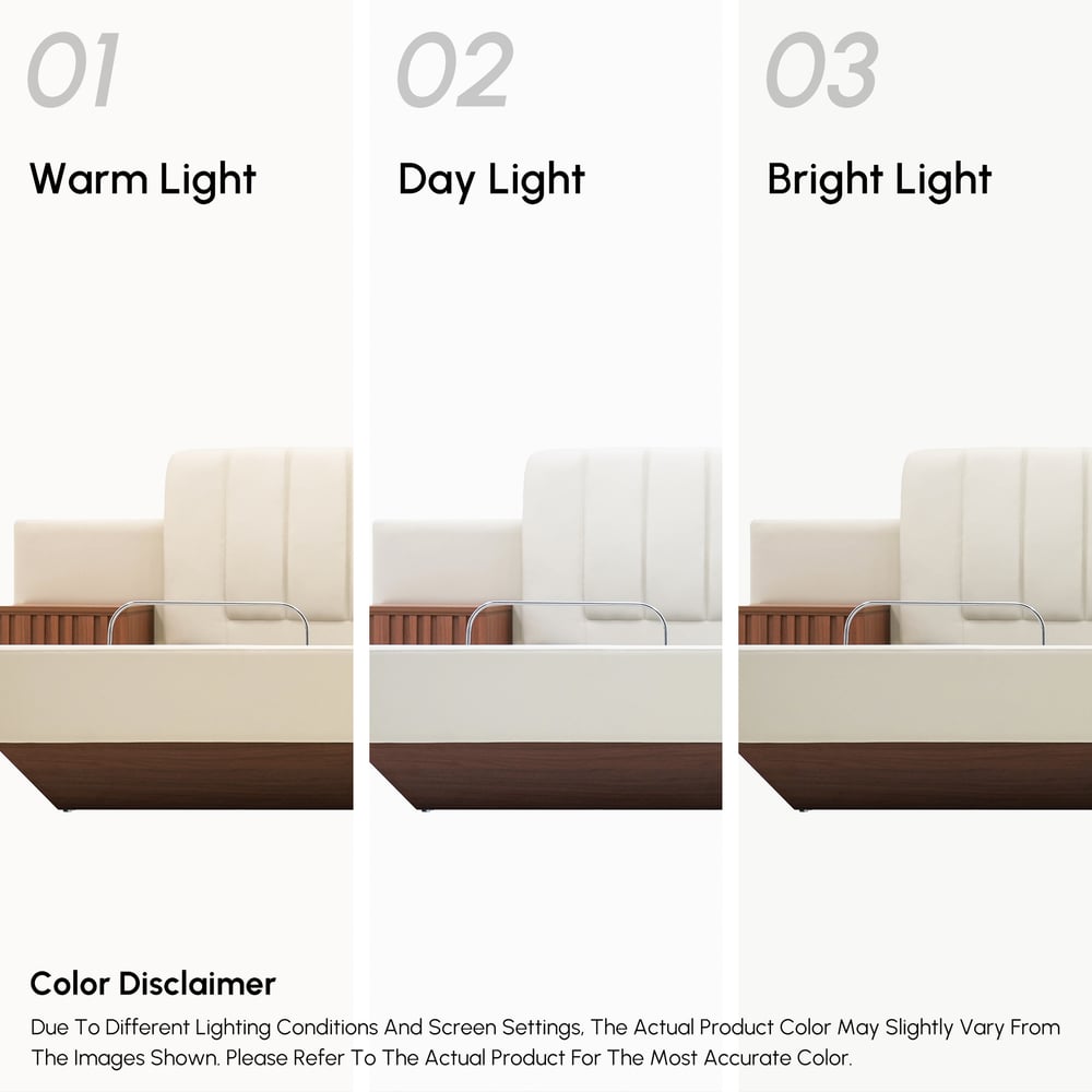 Genuine Leather Smart Bed Set With Adjustable Base And 2 Storage Nightstands window image