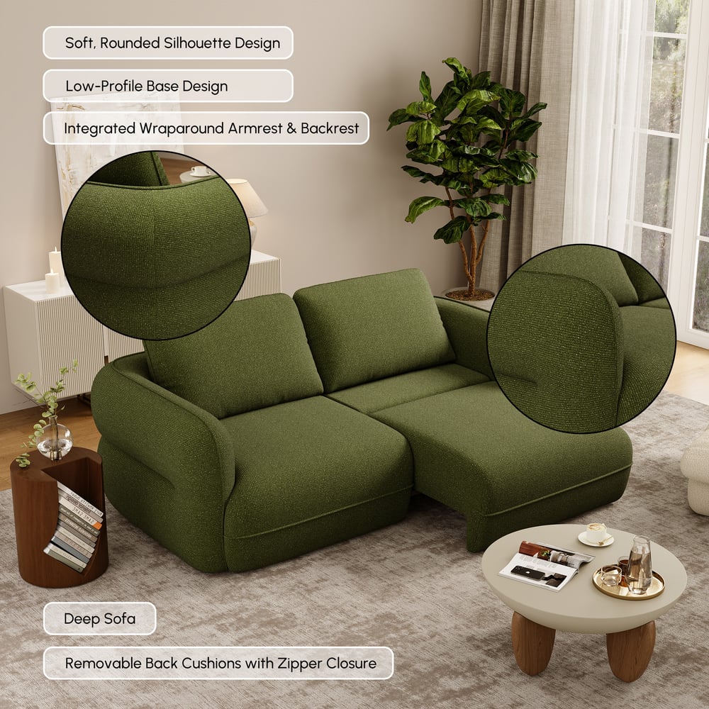 86"  Chenille Power Convertible Sleeper Sofa window image