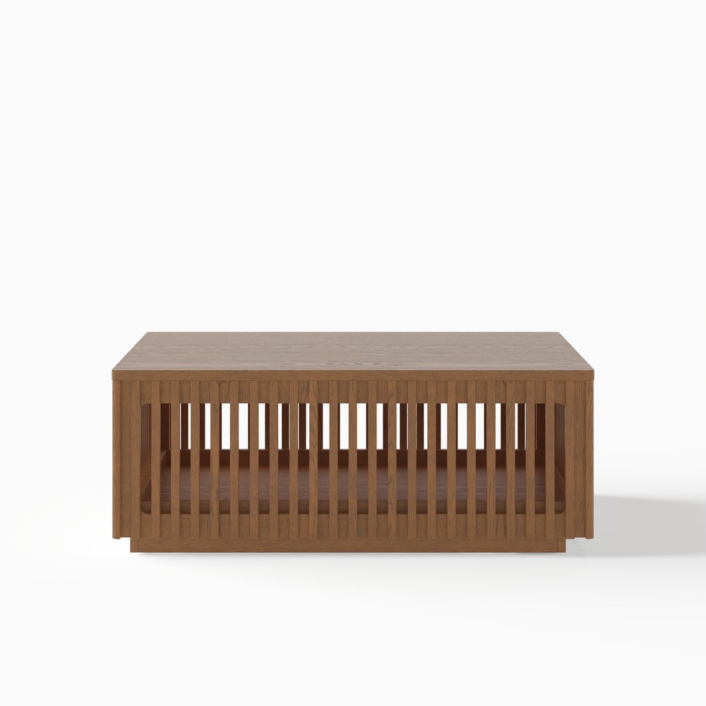 33"-55" Extendable Walnut Coffee Table with Storage window image