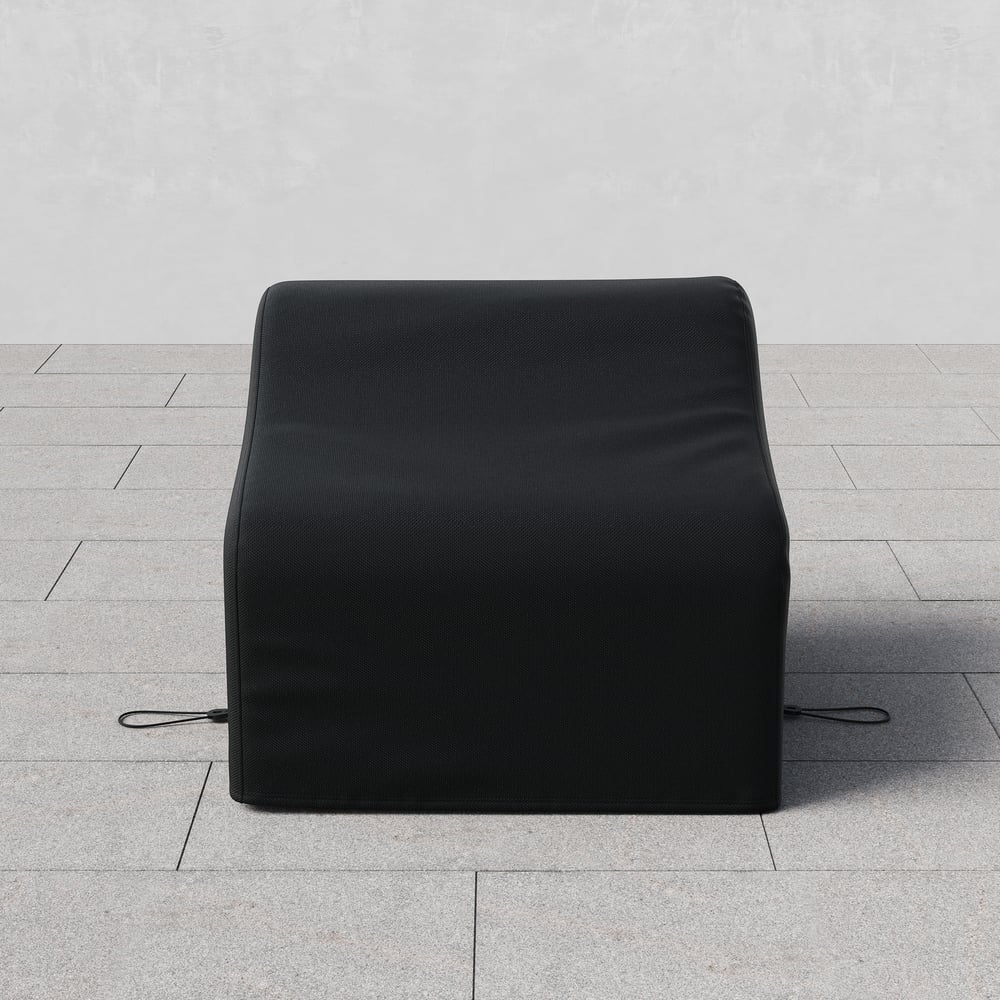600D Polyester Waterproof Weatherproof Patio Chair Cover Black window image