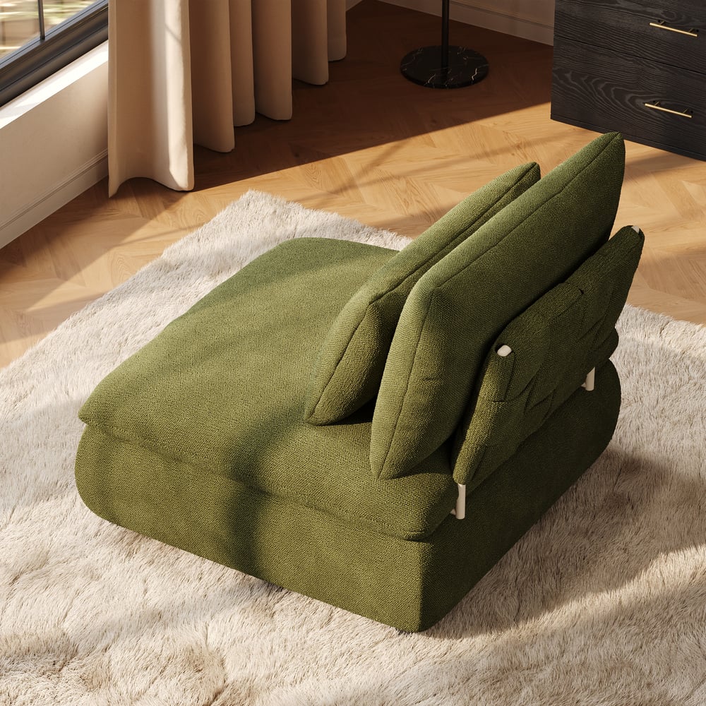 108" 4-Piece Chenille Modular Sectional Sofa with Hidden Storage window image