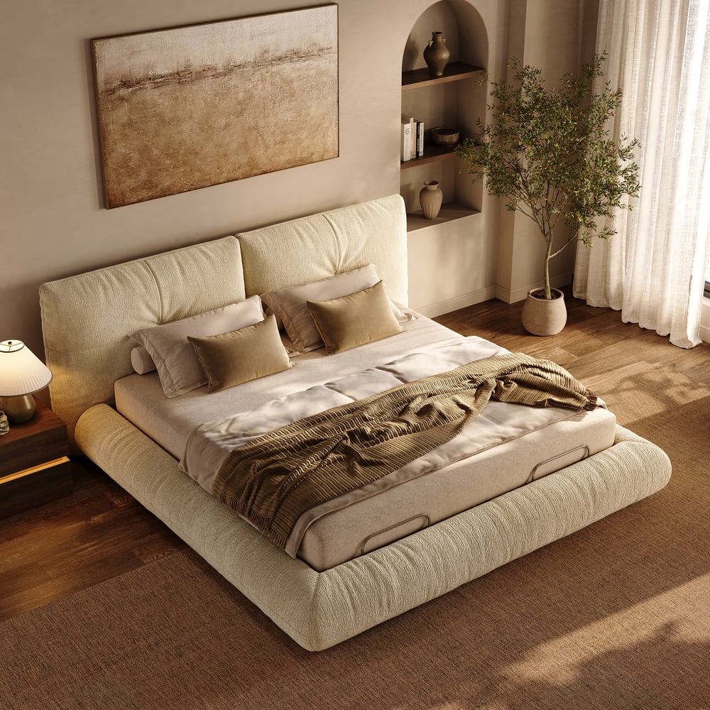 Performance Chenille Smart Bed Set with Adjustable Base, Massage & Zero Gravity. window image