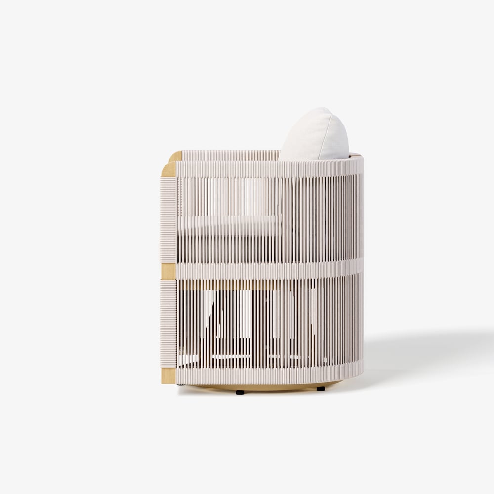 Costra Outdoor Aluminum & Rope Weave Swivel Dining Chairs, Set of 2 window image