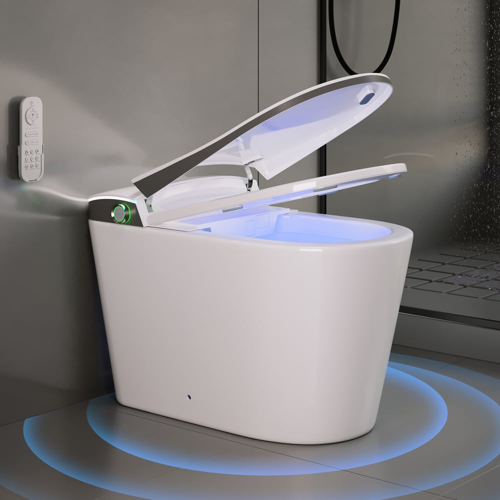 Nexin C4 Smart Bidet Toilet with Built-in Tank, Foam Shield & 2-User Memory, ADA Height window image