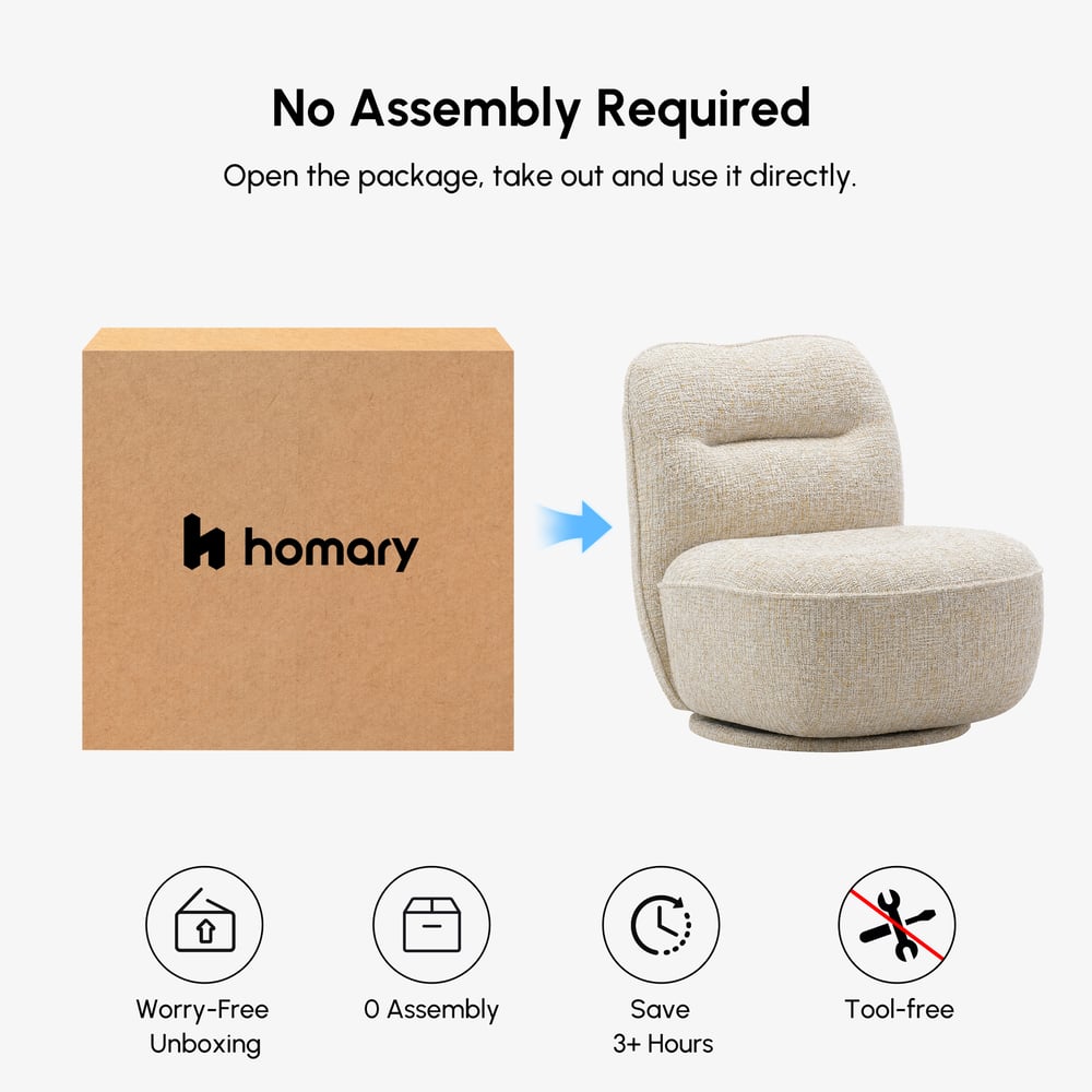 Performance Linen Swivel Slipper Accent Chair window image
