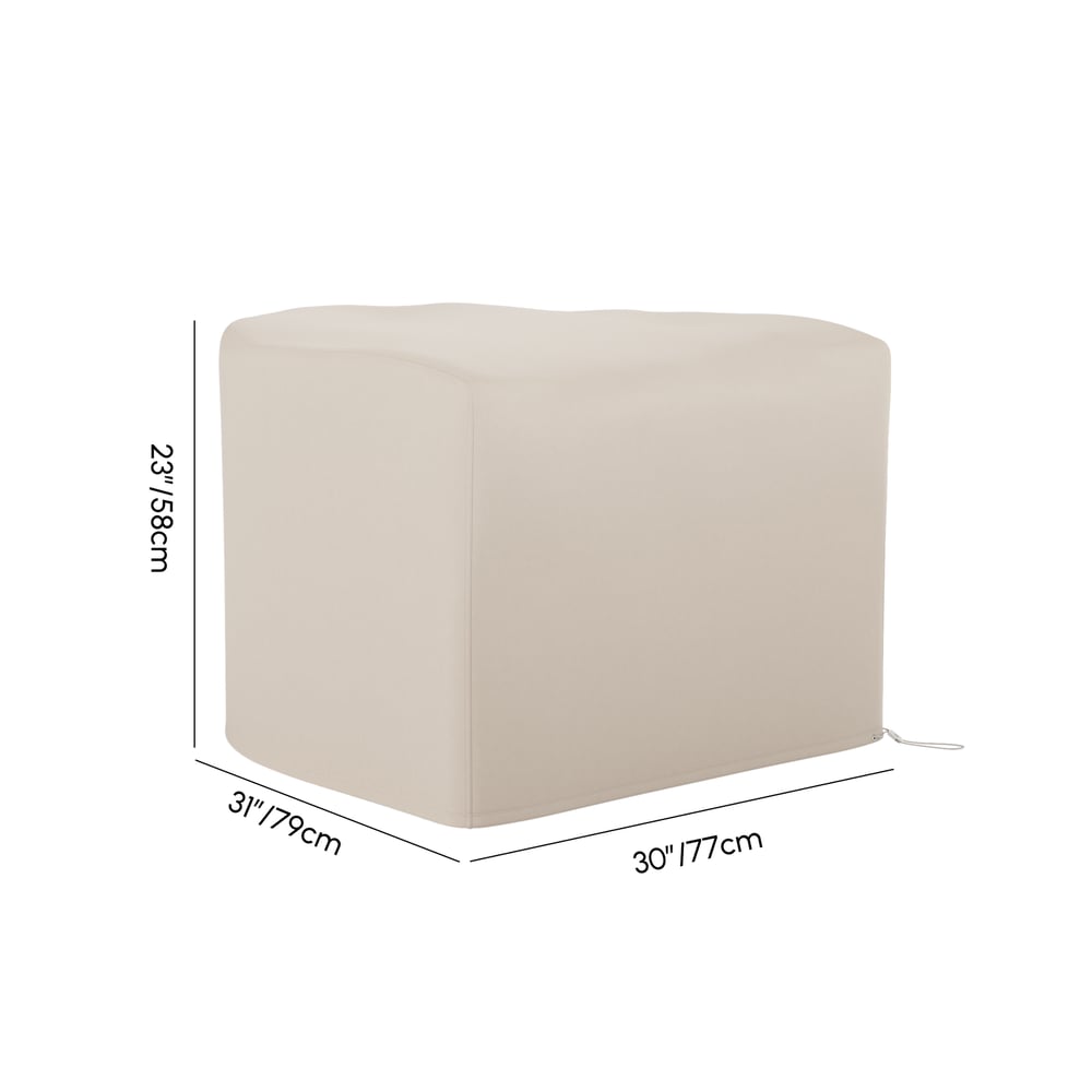 Costra 600D Tough Canvas Waterproof Outdoor Chair Covers in Ivory weights dimensions image