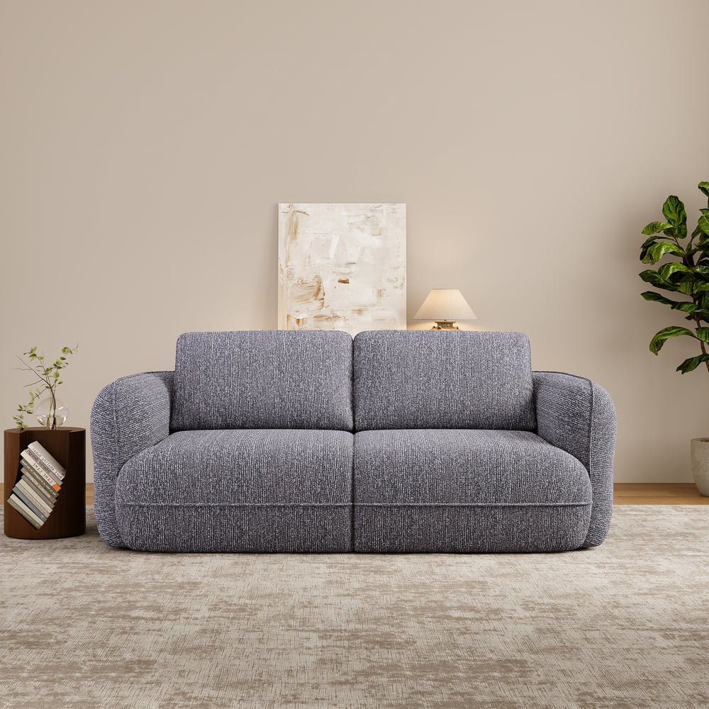 Modern 87" 2-Seater Chenille Power Convertible Sleeper Sofa with Remote Control window image