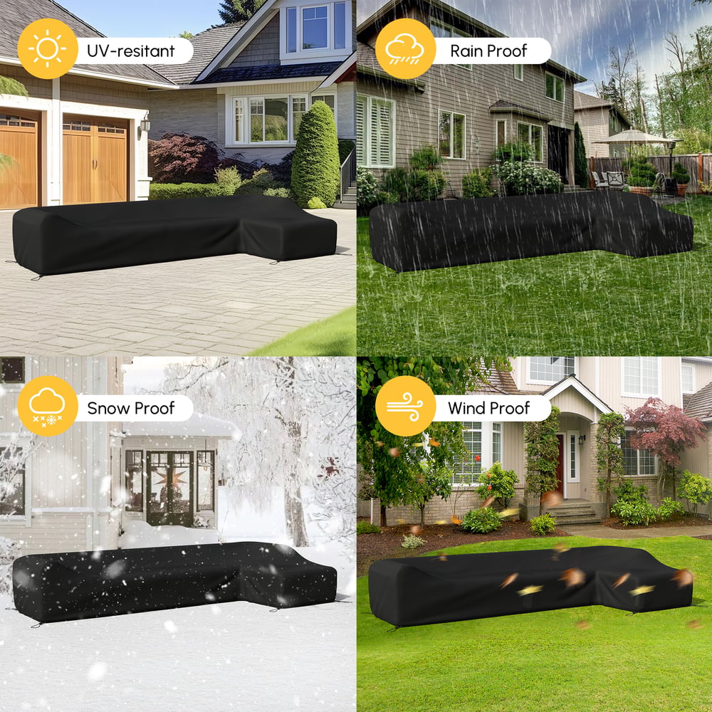 Resaro 600D Tough Canvas Waterproof Outdoor Patio Furniture Set Cover window image