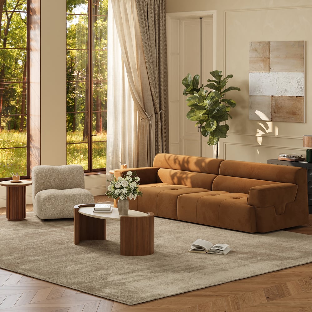 307cm 2-Seater Performance Velvet Power Convertible Sleeper Sofa window image