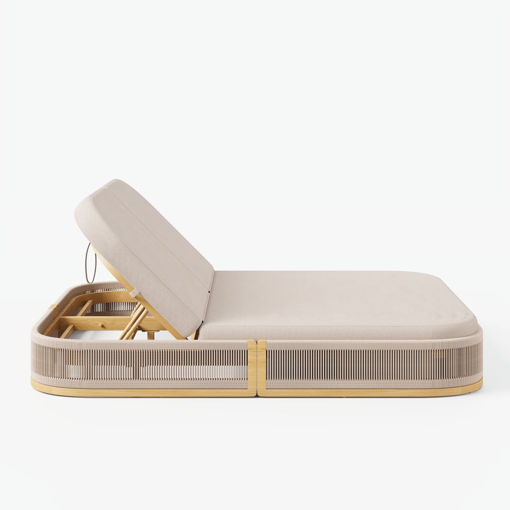 Costra Outdoor Handwoven Rope Reclining Chaise Lounge window image