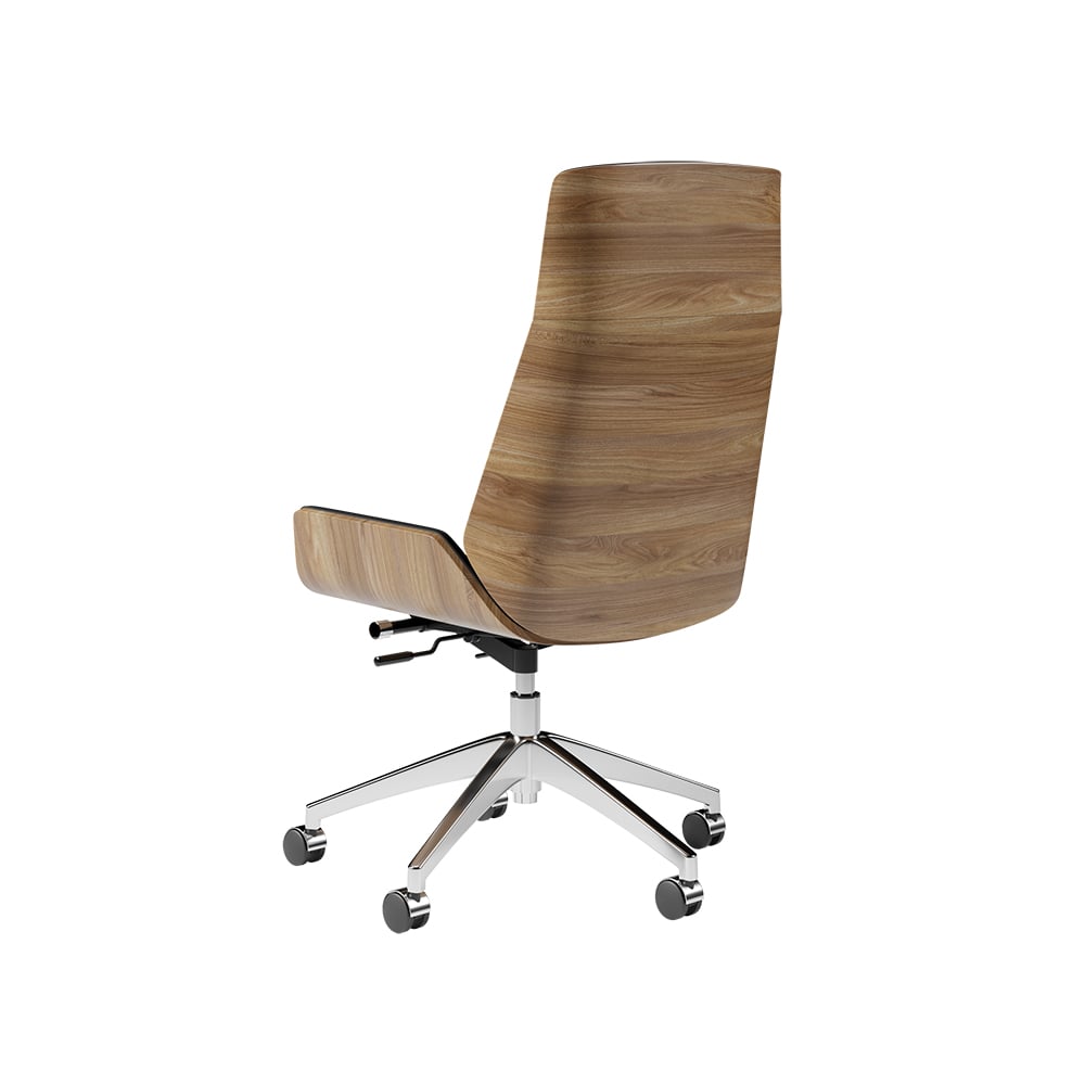 Ultic Matte Black L Shaped Home Office Desk & Faux Leather Office Chair Set with Wheels window image