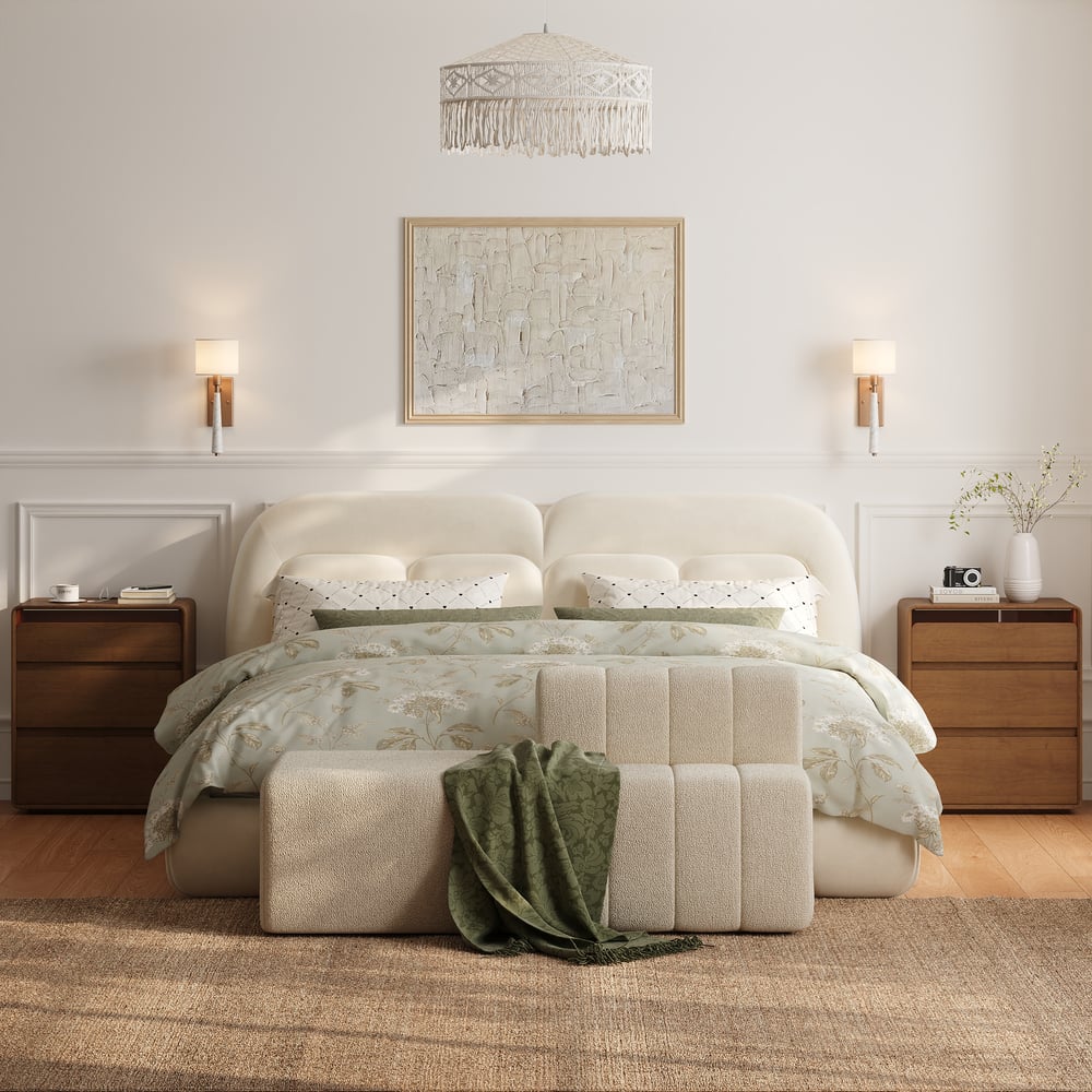 Meloa 24" Wooden 3-Drawer Smart Nightstand With LED Lighting & Charging Station window image
