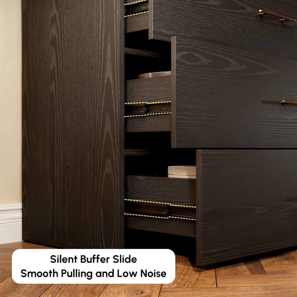 Arune 63" TV Stand with 6 Drawers Storage Chests window image