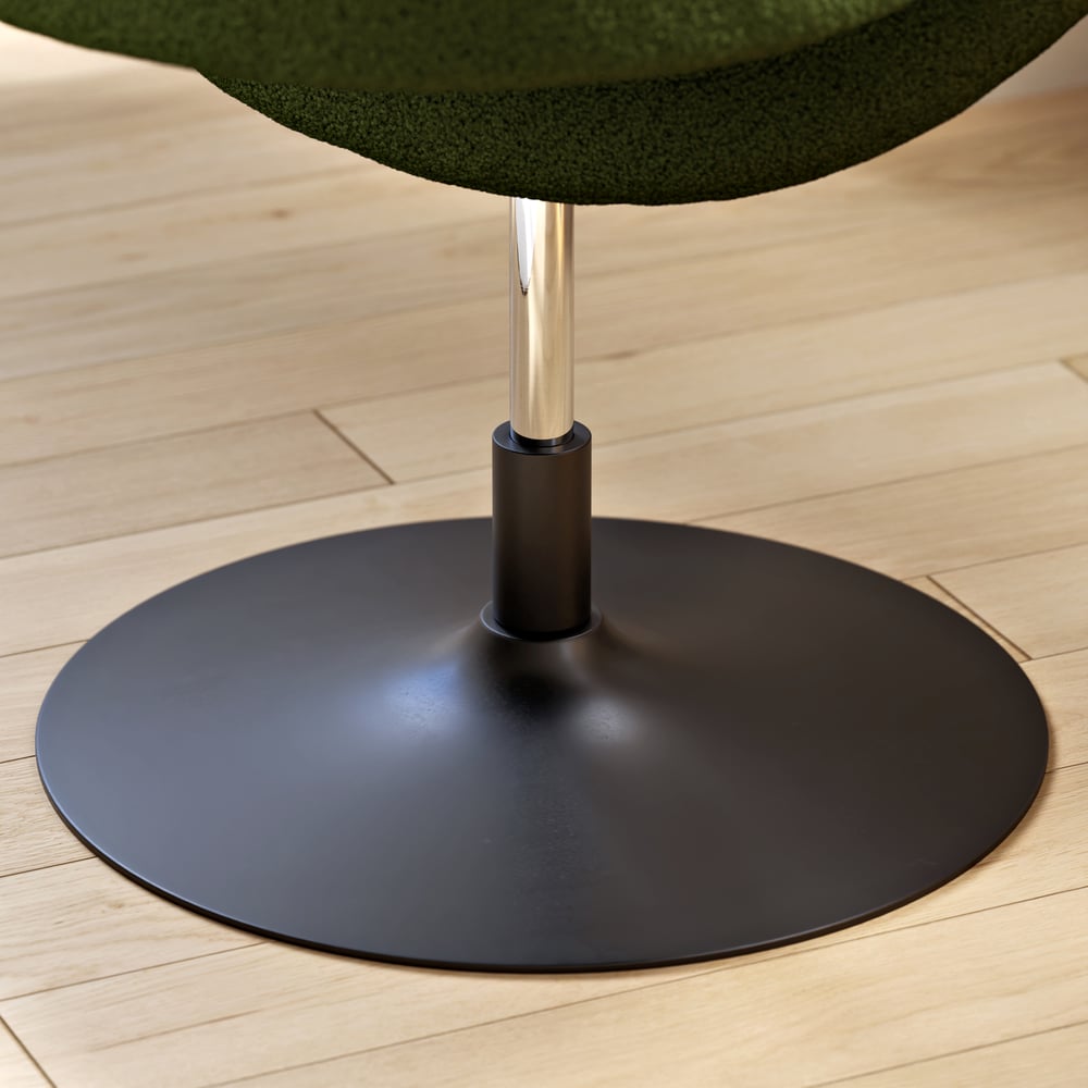Modern Bouclé Adjustable Vanity Stool with Backrest window image