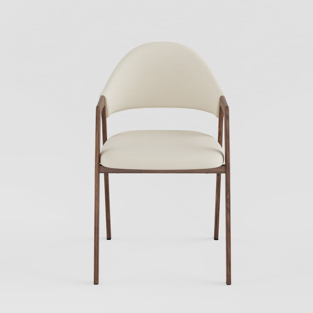 Chaise de salle à manger en lin blanc chaud, lot de 2 image de fenêtre