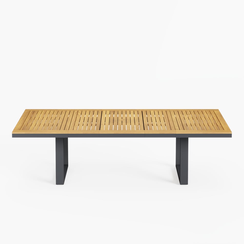 Tevara Outdoor Extendable Teak & Aluminium Dining Table window image
