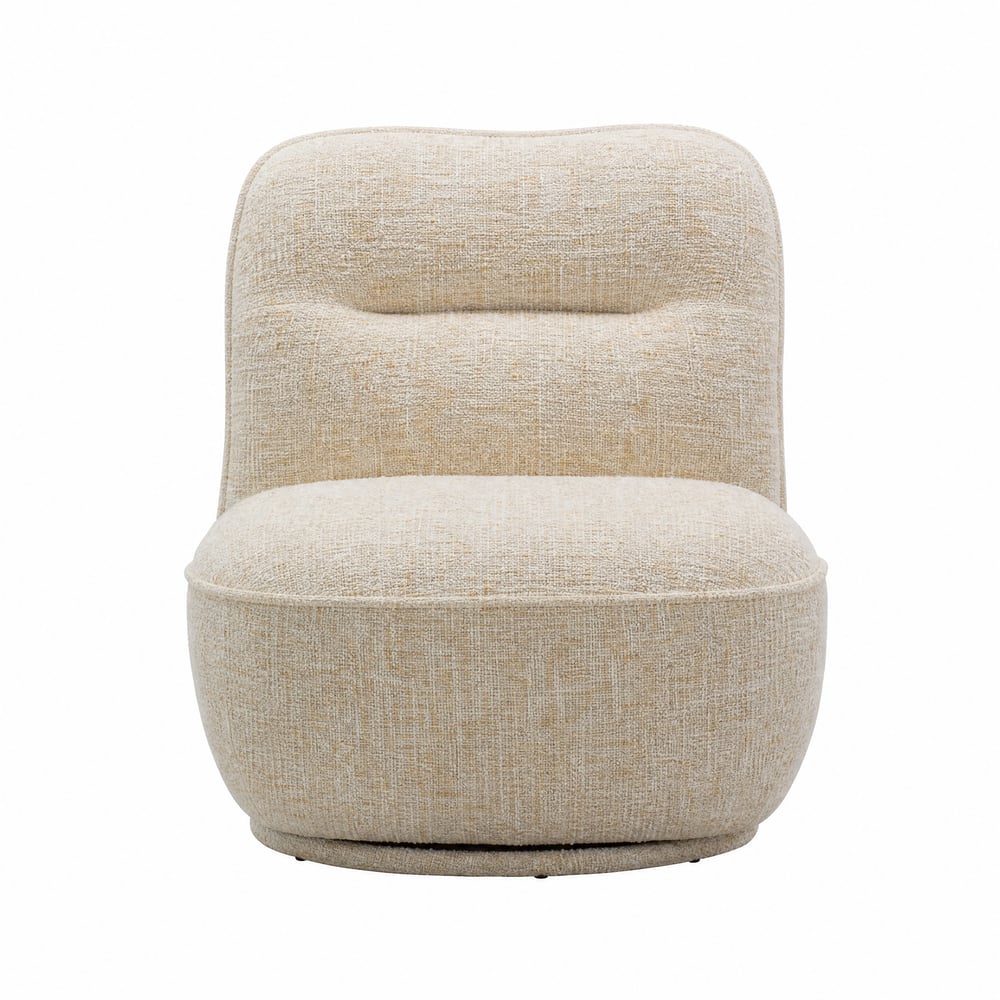 Performance Linen Swivel Slipper Accent Chair window image