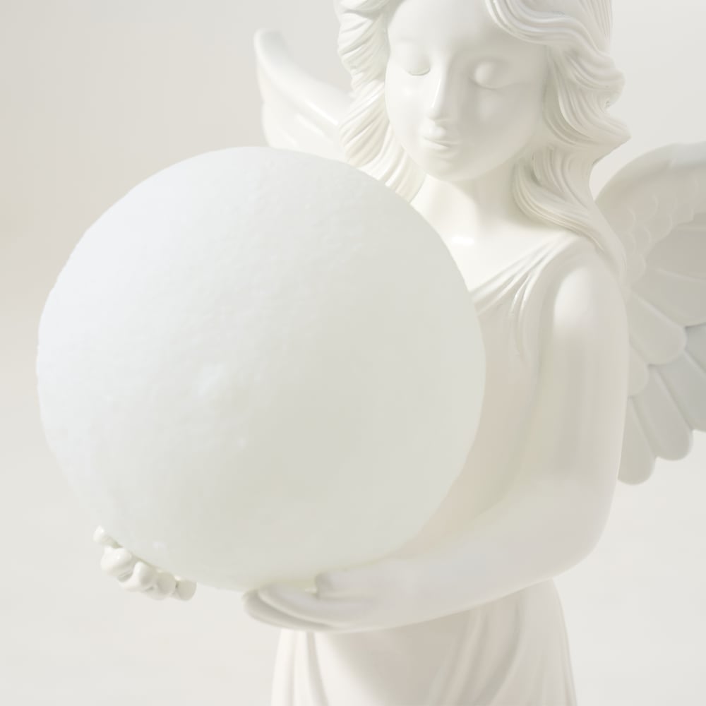 Angel Statue with Decorative Light Globe & Remote Control window image