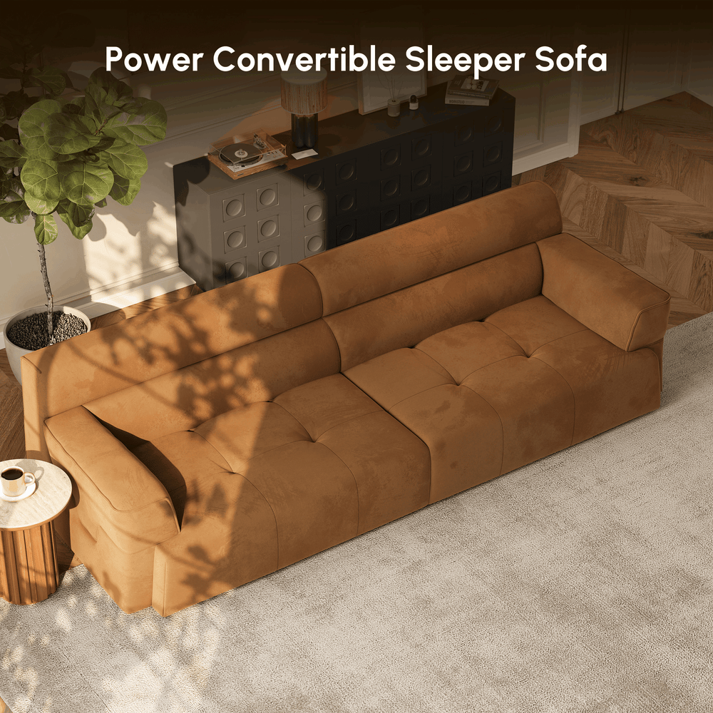307cm 2-Seater Performance Velvet Power Convertible Sleeper Sofa window image