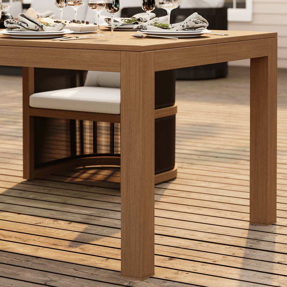 Wevara 9-Piece Outdoor Rope Weave Dining Set with 8 Chairs window image