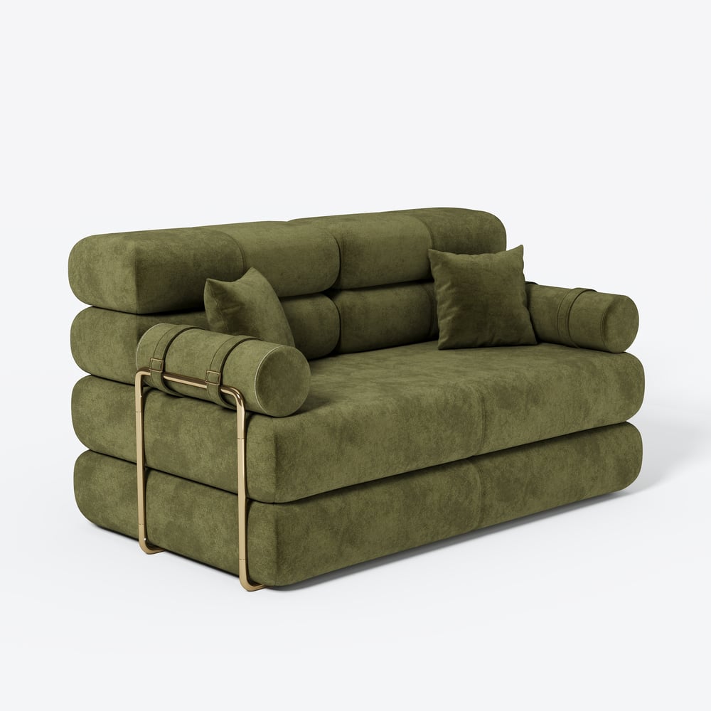 Canapé-lit convertible Humply 170 cm 2 places en velours chenille 4 en 1 image de fenêtre