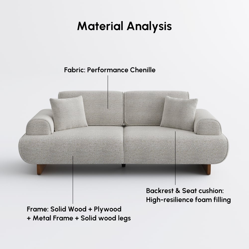 Performance Chenille Adjustable Backrest Sofa window image