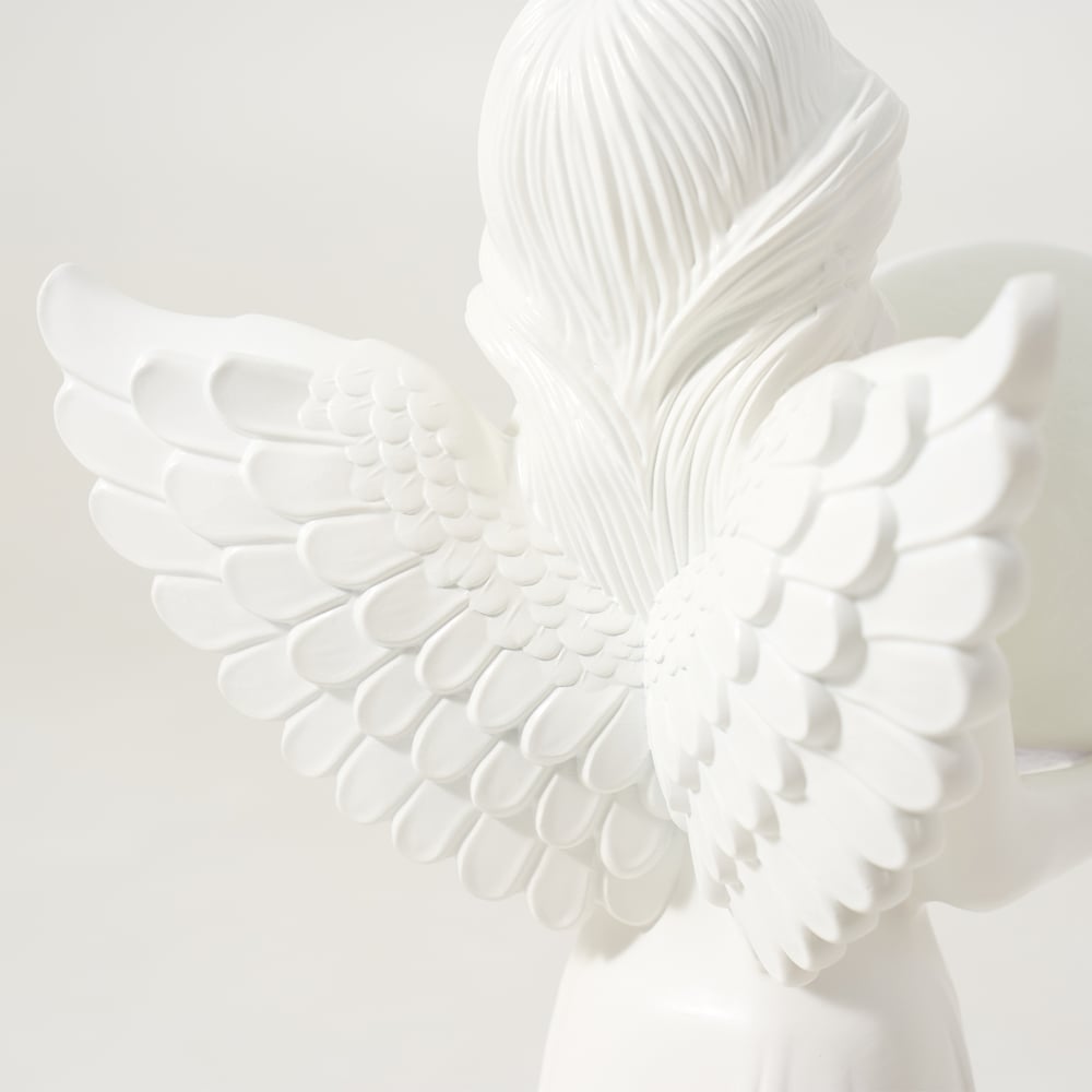 Angel Statue with Decorative Light Globe & Remote Control window image