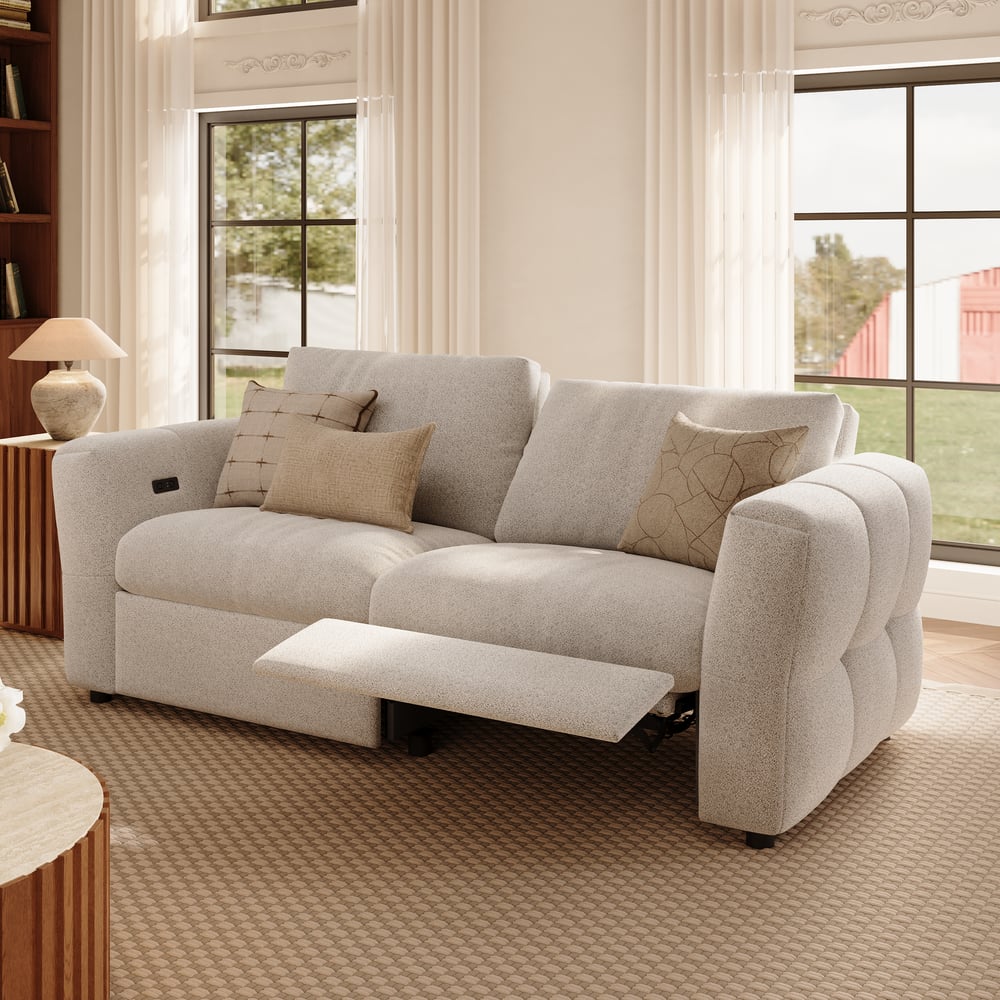 Glidio Chenille Power Reclining Sofa with Adjustable Headrests window image
