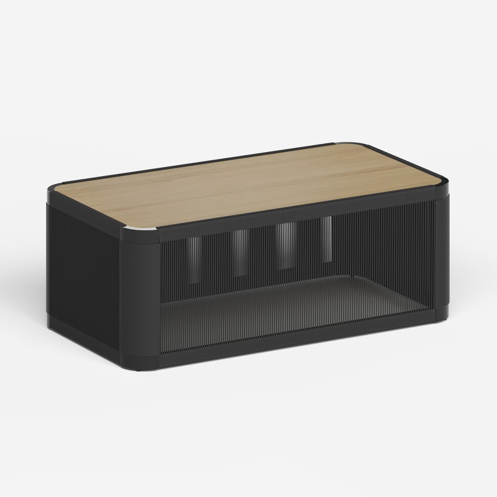 4-Pieces Modern Aluminum & Rope Outdoor Swivel Sofa Set with Coffee Table in Black for 6 window image