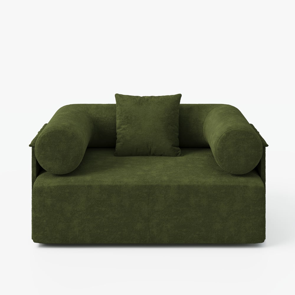 Serene Modern Green Velvet Lounge Accent Chair window image