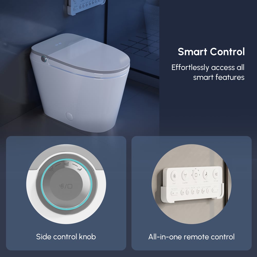 Hynova AX9 Smart Bidet Toilet with Powerful Flush, Built-in Tank, Foam Shield, ADA window image