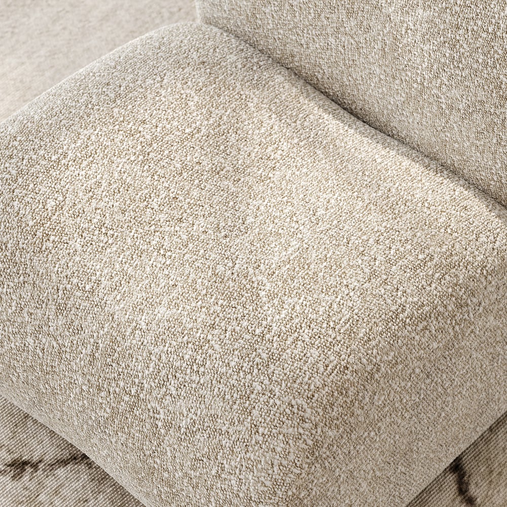 17" Performance Boucle Upholstered Curved Slipper Accent Chair window image