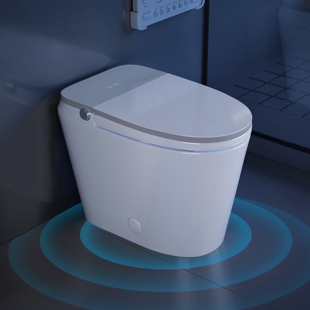Hynova AX9 Smart Bidet Toilet with Powerful Flush, Built-in Tank, Foam Shield, ADA window image