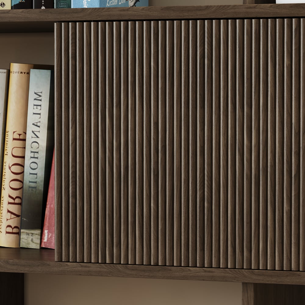 73" Sliding Door Bookshelf window image