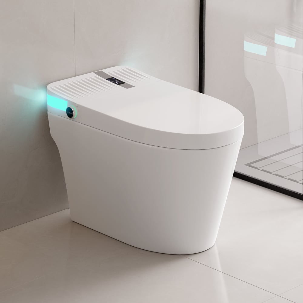 Glowin K1 Pro Smart Bidet Toilet with Built-in Tank, Foam Shield, UKCA window image