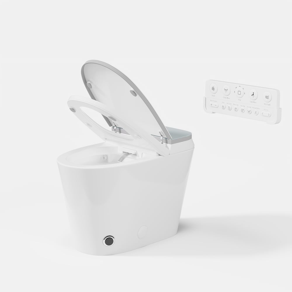 Hynova AX9 Smart Bidet Toilet with Powerful Flush, Built-in Tank, Foam Shield, ADA window image