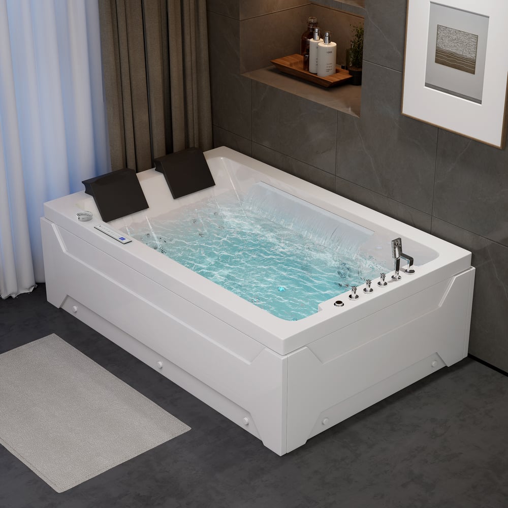 Customer Reviews for 73" 2-Person Whirlpool Bathtub with Massage Jets & Thermostatic Control & Dual Waterfall