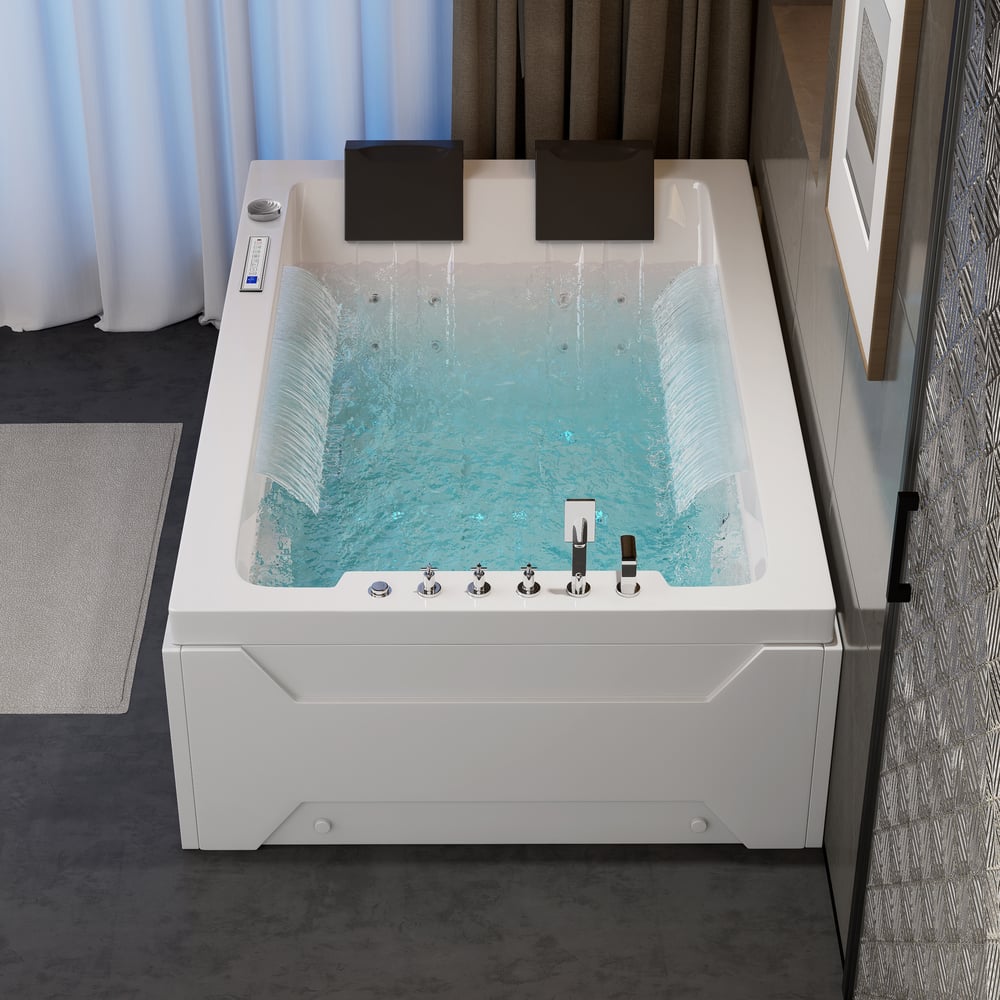 Customer Reviews for 73" 2-Person Whirlpool Bathtub with Massage Jets & Thermostatic Control & Dual Waterfall