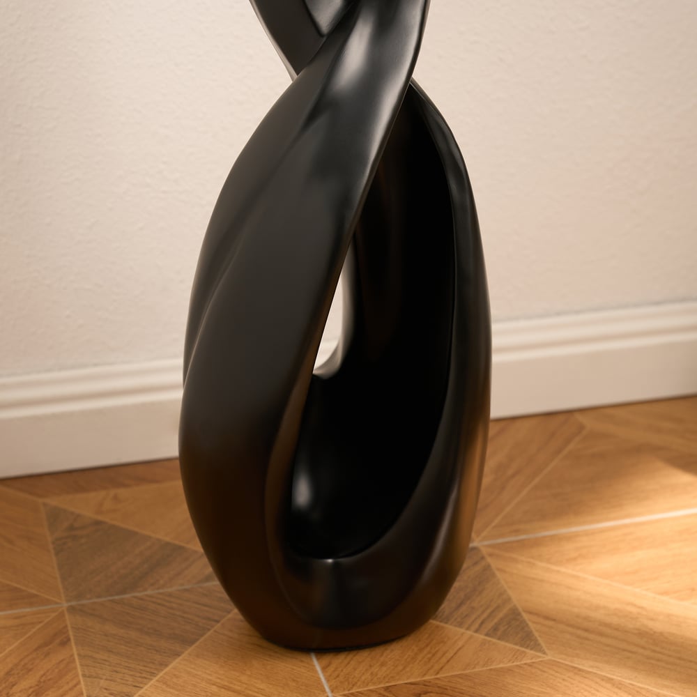 815mm Abstract Black Sculpture Lamp with LED Ball, Touch & Remote Control, Rechargeable window image