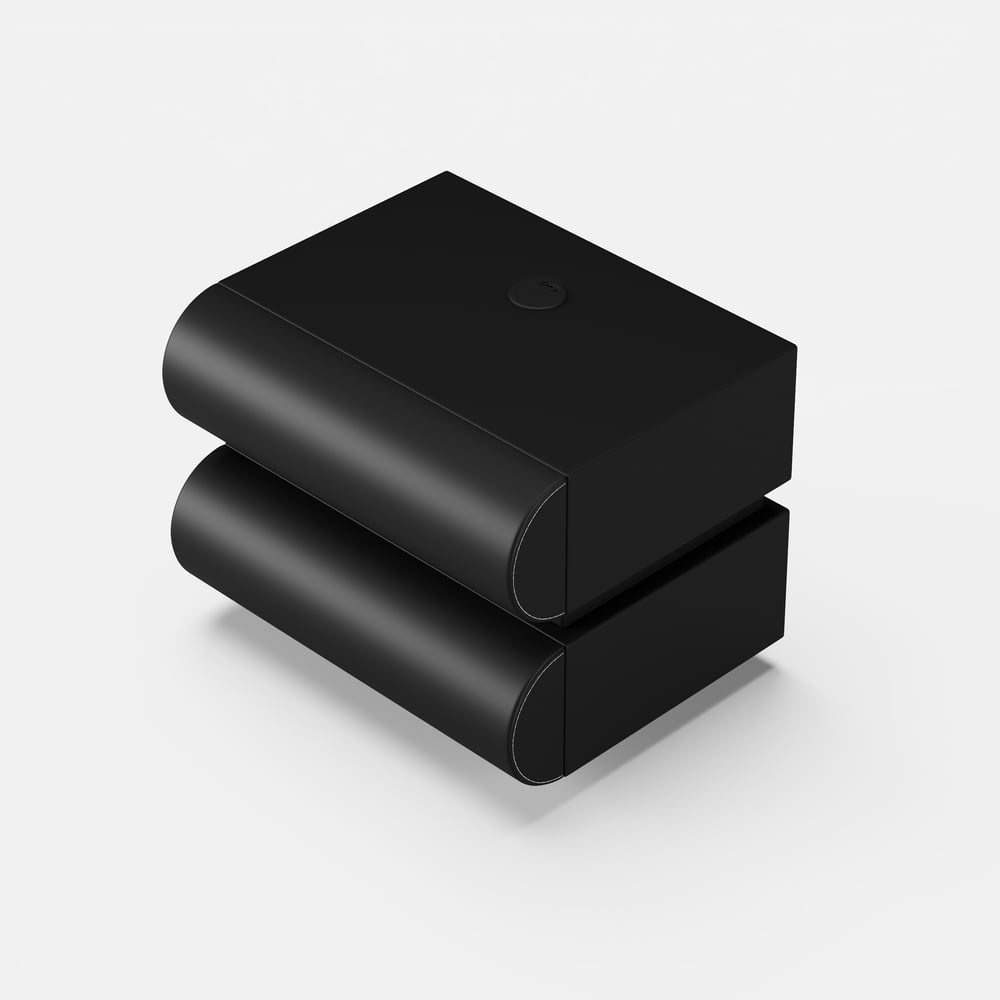 Comodino Intelligente Sospeso in Pelle Humply con Cassetto Immagine della finestra