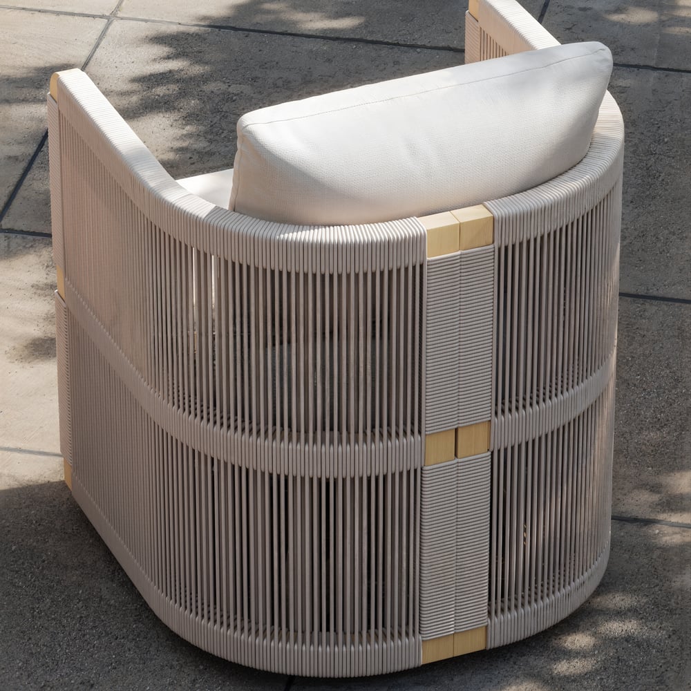 Costra Outdoor Aluminum & Rope Weave Swivel Dining Chairs, Set of 2 window image